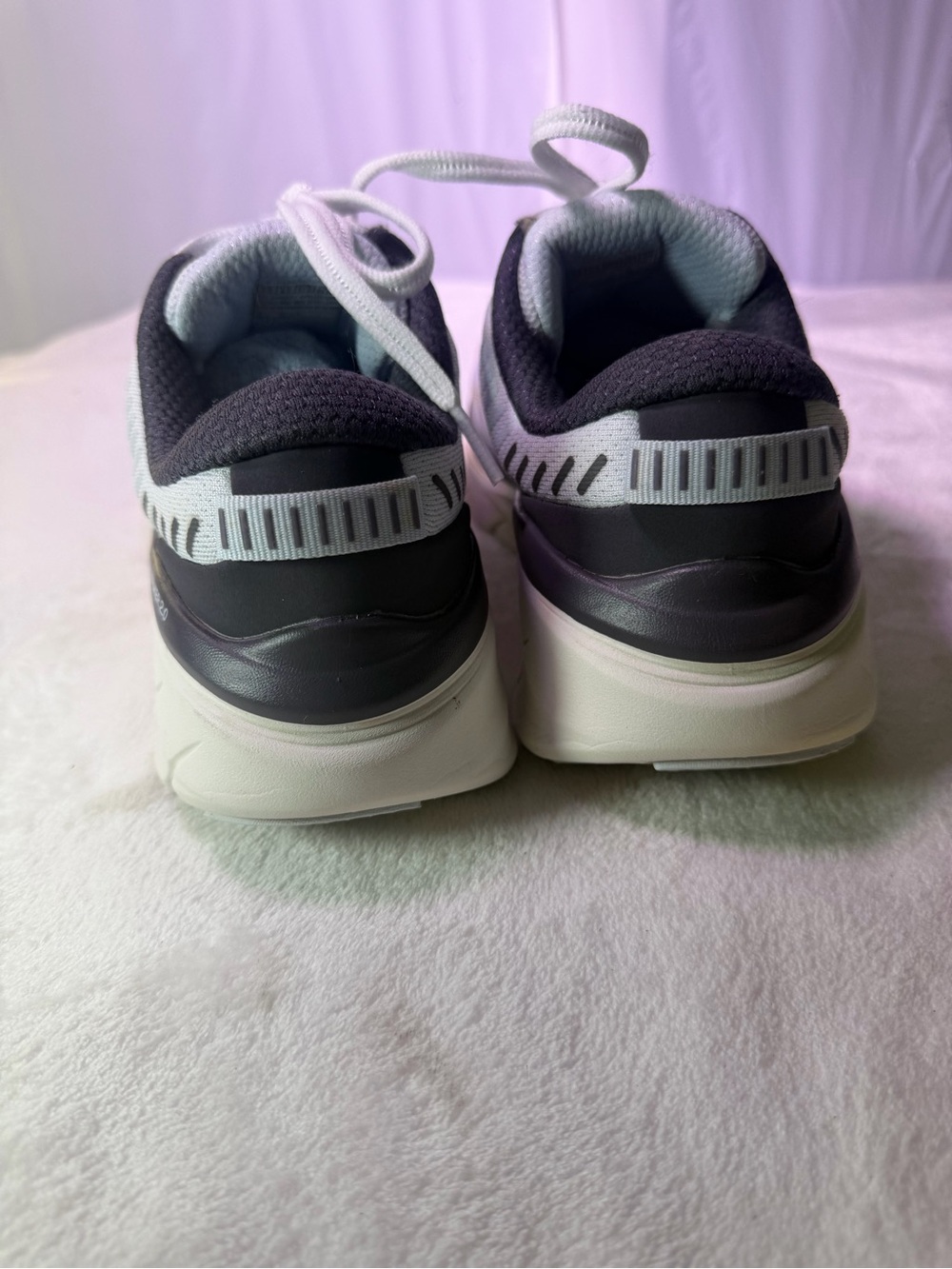 Skechers D'lux Walker 2.0 Women's White with Light Blue and Black Accents - Picture 8 of 11